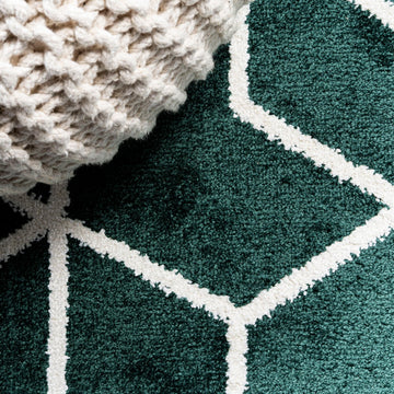 Tumbling Blocks Modern Geometric Area Rug 2